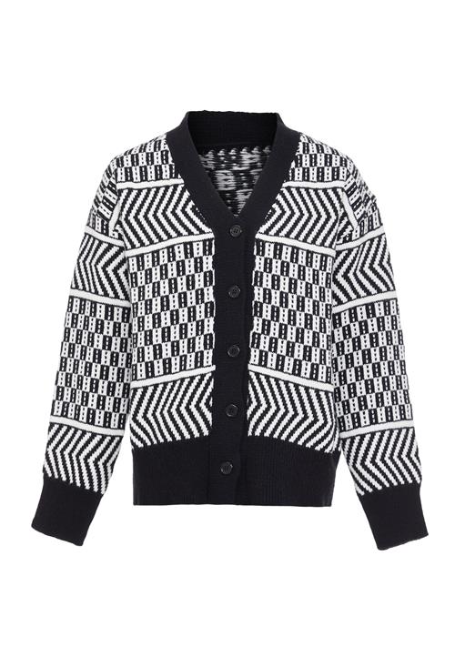 FENIA Cardigan  sort / hvid