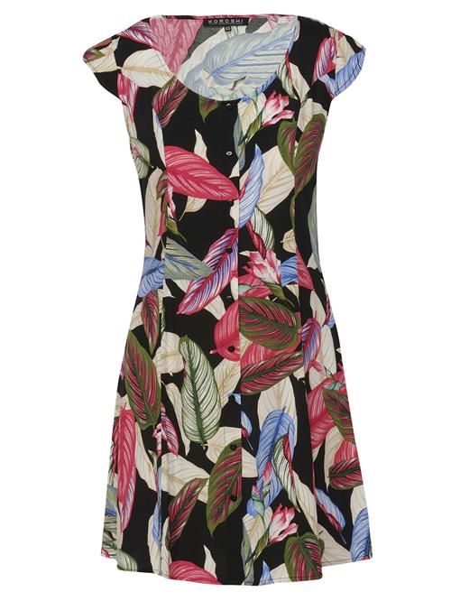 KOROSHI Kjole  beige / grøn / pink / sort