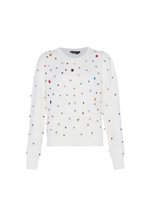 faina Pullover  turkis / lyseblå / rød / uldhvid