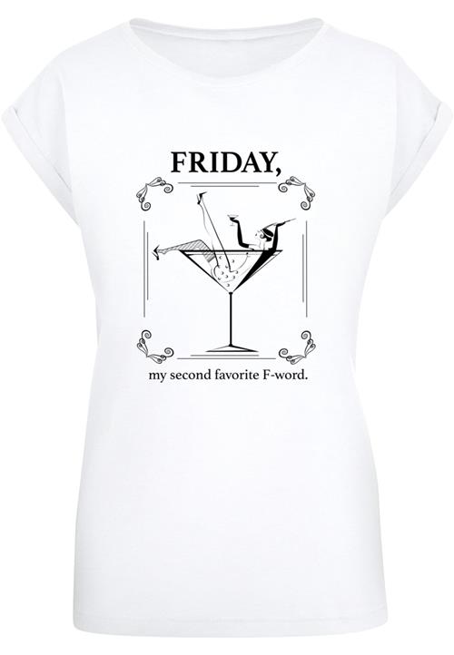 Mister Tee Shirts 'F-Word'  sort / hvid