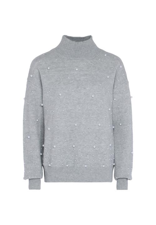 faina Pullover  grå / perlehvid