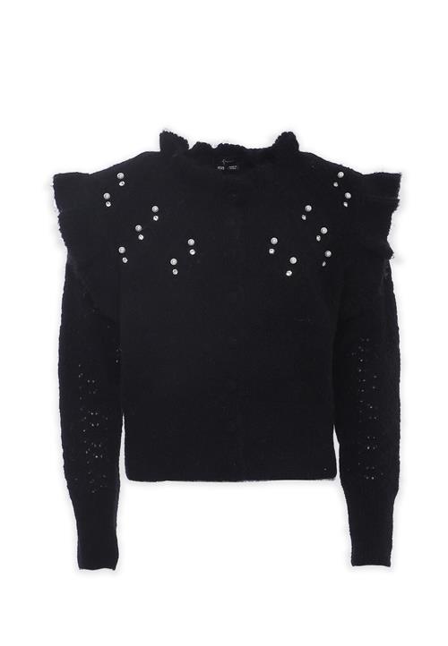 faina Pullover  sort / transparent / perlehvid