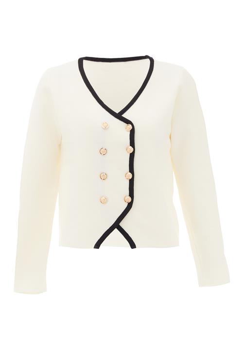 NAEMI Cardigan  guld / hvid