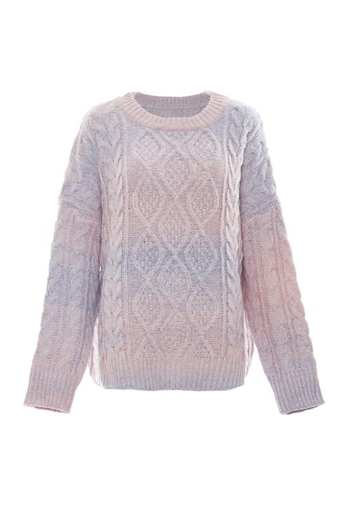 Se MYMO Pullover  blå-meleret / lyserød ved About You