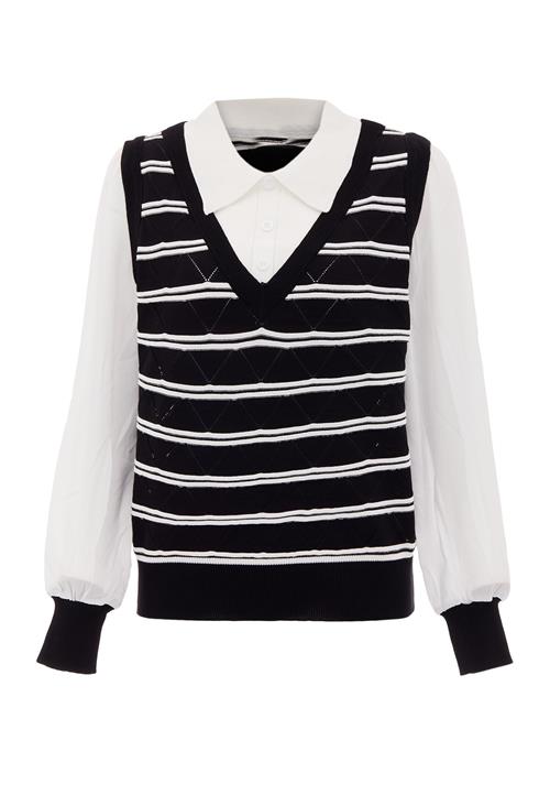 caneva Pullover  sort / hvid