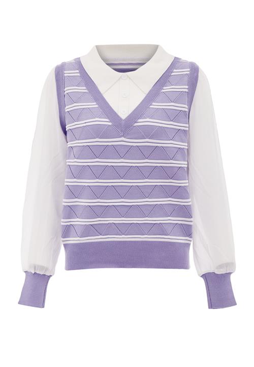 caneva Pullover  lavendel / hvid