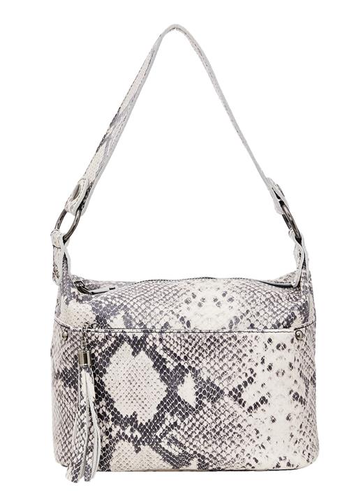 NAEMI Skuldertaske  mørkegrå / hvid