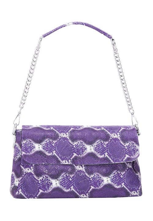 faina Skuldertaske  lilla / mørkelilla / hvid