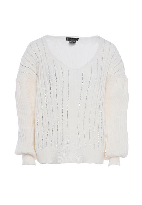 faina Pullover  sølv / hvid