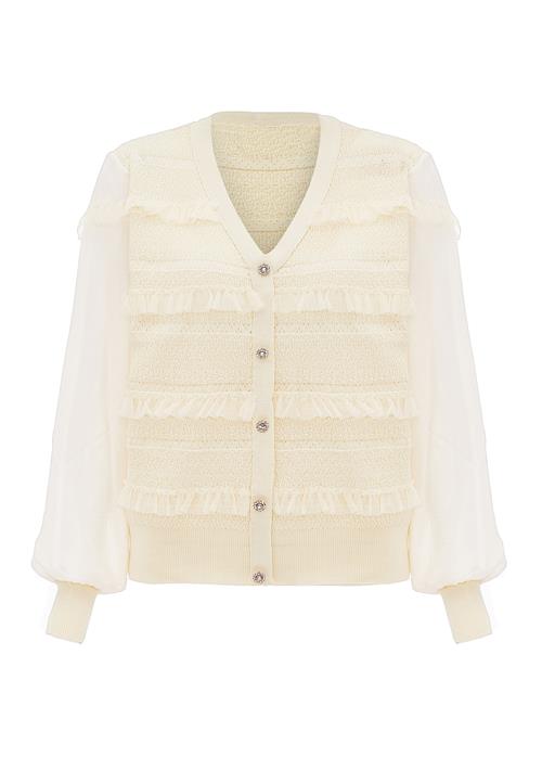 carato Cardigan  beige / uldhvid
