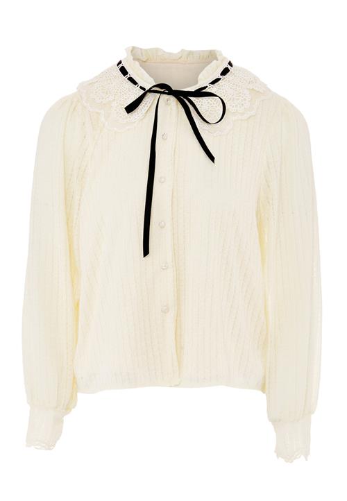 nascita Bluse  sort / uldhvid