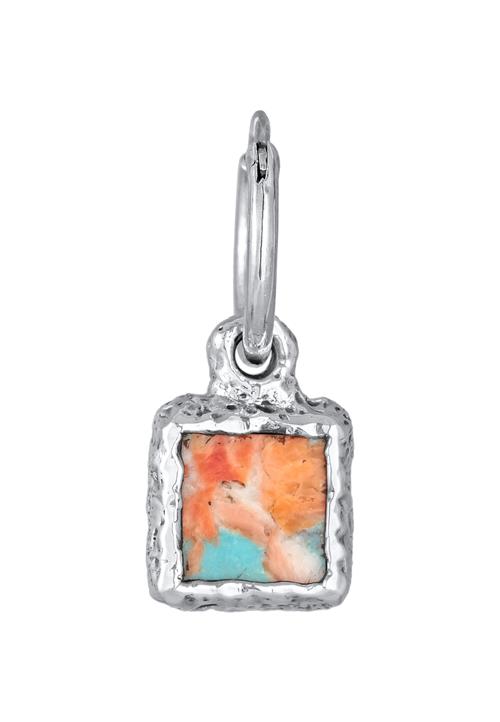 Haze&Glory Pendant 'Viereck'  turkis / kobber / sølv