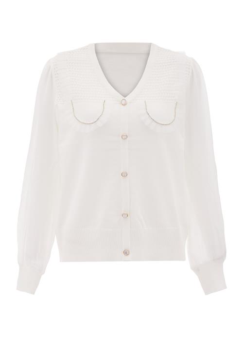 carato Cardigan  uldhvid