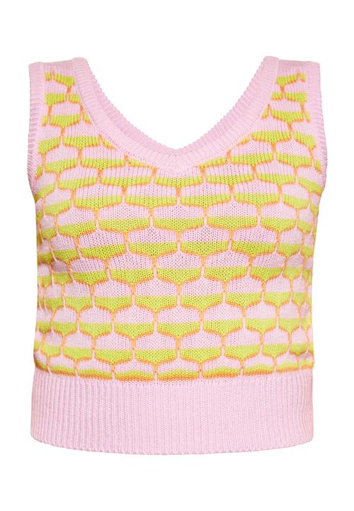 swirly Strikvest  orange / pink