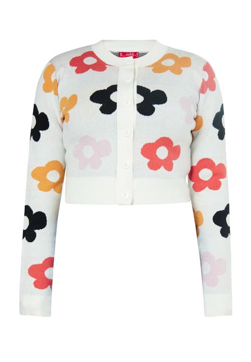swirly Cardigan  blandingsfarvet / uldhvid