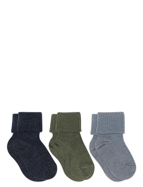 mp Denmark | Wool Rib Baby Socks - 3-Pack | 22/24