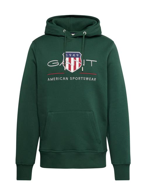 GANT Sweatshirt  sølvgrå / mørkegrøn / rød / hvid