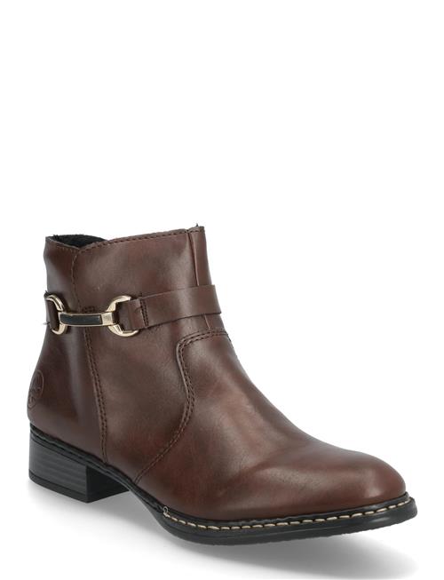 Rieker | Rieker Ladies Mid Height Boots 73487-25 Brown | 37
