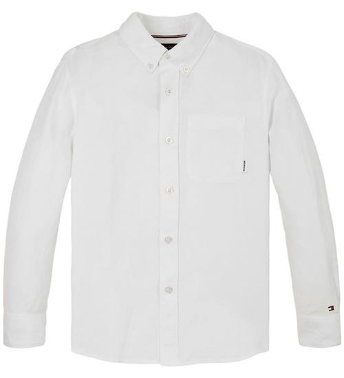 Tommy Hilfiger Skjorte - Hør - Linen Blend - Hvid