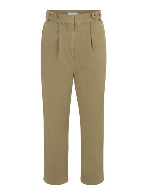 TOPSHOP Petite Bukser med lægfolder  khaki