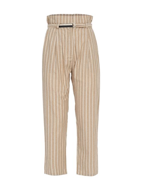 Influencer Bukser  ecru / lysebrun