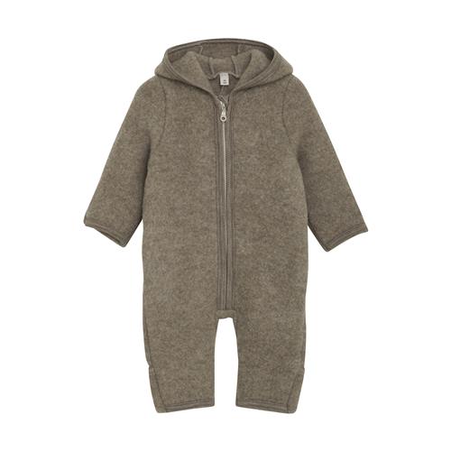 Huttelihut Heldragt I Uldfleece Savannah Melange  Savannah Melange 68 cm Wool Brun  68 cm  unisex