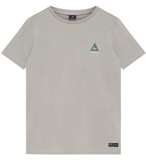 Indian Blue Jeans T-Shirt - Chest and Backprint - Light Dusty Gr