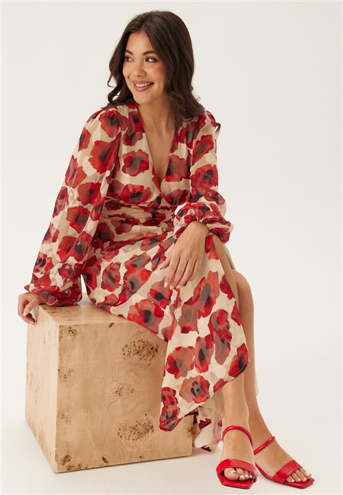 Bubbleroom Occasion Jacquard Chiffon Midi Dress