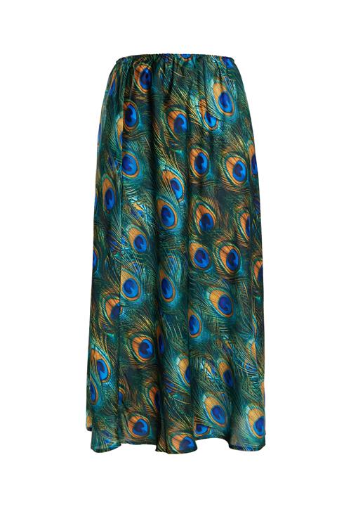 IZIA Nederdel  blå / turkis / grøn / orange