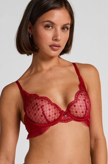 Hunkemöller Cordelie ikke-formstøbt bøjle-bh Rød