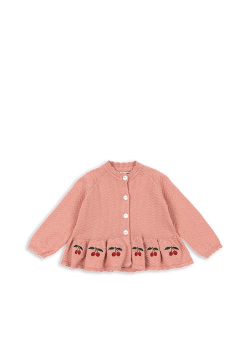 Konges Sløjd GOTS Cypres Cardigan Rosette  Rosette 9 months  Lyserød  9 måneder  kvinde