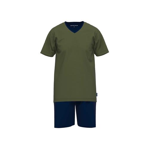 TOM TAILOR Pyjamas kort  mørkeblå / khaki