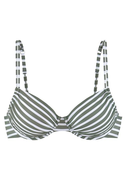 VENICE BEACH Bikinioverdel 'Summer'  mørkegrøn / hvid