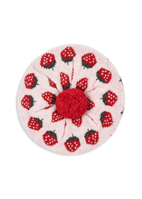 Konges Sløjd Belou Strikket Baret Strawberry  Strawberry 2-4 Y  Lyserød  2-4 år  kvinde