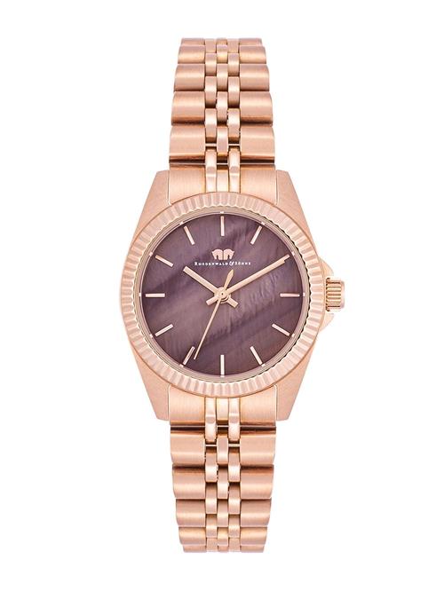 Rhodenwald & Söhne Analogt ur  brun / rosa guld