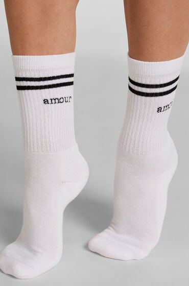 Hunkemöller Crew-sokker i bomuld Sort