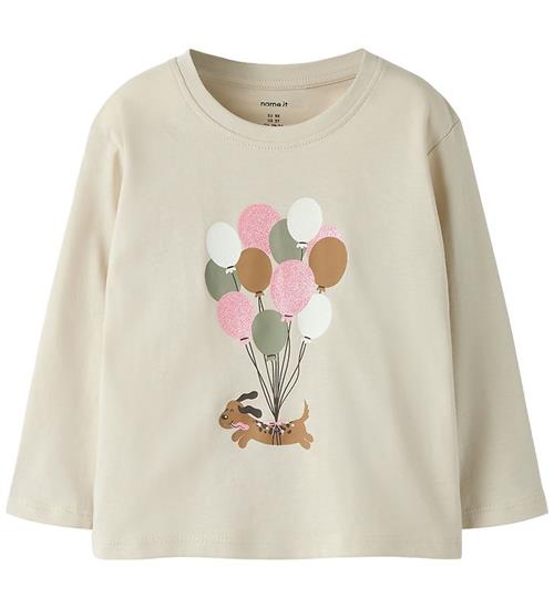 Name it Bluse - NmfVelda - Pumice Stone/Ballon Dog