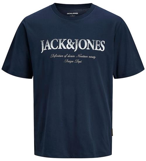 Jack & Jones T-shirt - JjDevin - Navy Blazer m. Print