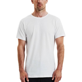 Bread & Boxers Bread and Boxers Lightweight Crew Neck Tee 2P Hvid økologisk bomuld Medium Herre