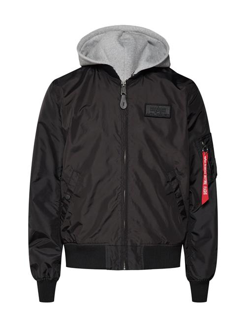 ALPHA INDUSTRIES Overgangsjakke 'MA-1 TT'  grå-meleret / sort