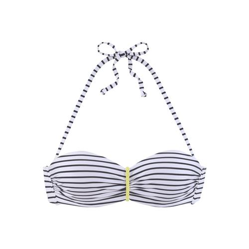 VENICE BEACH Bikinioverdel  mørkegul / sort / hvid