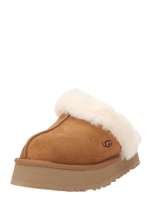 UGG Pantoletter 'Disquette'  lysebrun / naturhvid