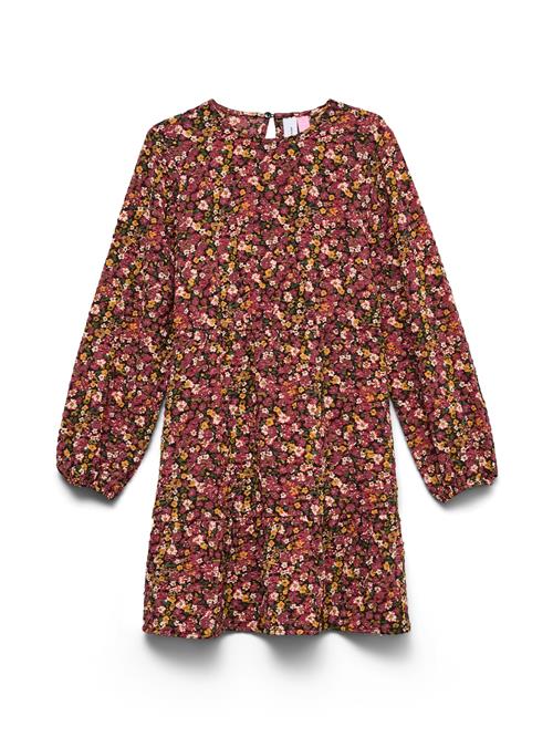 VERO MODA Kjole Hollo Chocolate Brown Rose Flower