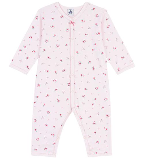 Petit Bateau Natdragt - Rosa m. Blomster