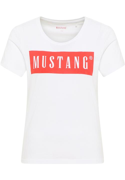 MUSTANG Shirts 'ALMA'  blodrød / hvid