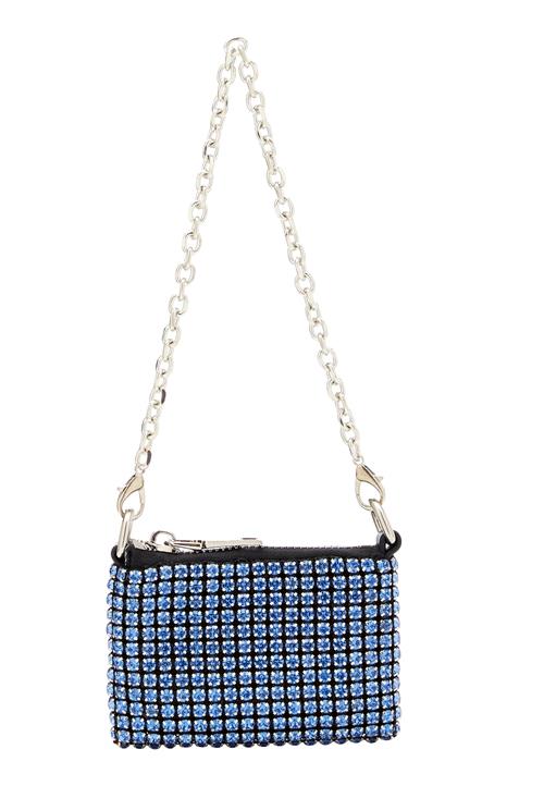 faina Skuldertaske  royalblå / sølv