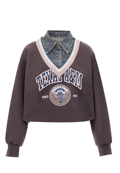 HOMEBASE Sweatshirt  marin / aubergine / lyserød / hvid