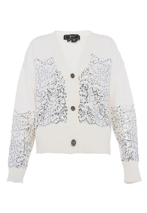 faina Cardigan  sølv / hvid