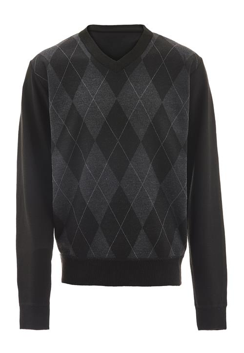 fernell Pullover  mørkegrå / sort / hvid