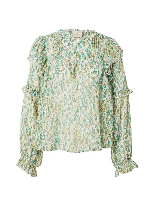 Peppercorn Bluse 'Sophia'  turkis / græsgrøn / fersken / hvid